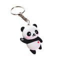 Worldwide Shipping Hot Selling Travel Souvenirs Cute Animal Black & White Bear Design Custom PVC Keychain