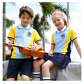 Green and Yellow School Uniforms Kids School Uniform Polo Shirts 100 Cotton School Short Uniform