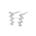 Fine Jewelry 18K Real White Gold Earrings Diamond Studs Pure Gold Earrings Popular Selling Good Quality Jewelry Wholesale