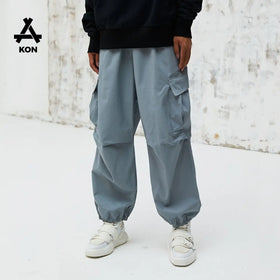 Fashion Autumn Regular Fit Hip Hop Mid Waist Handsome Daddy Pants Solid Color Corset Casual Ins Overalls
