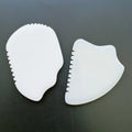 HY Popular Traditional Medicine Spiky Shape White Jade Gem Gua Sha Scraping Massage Tool