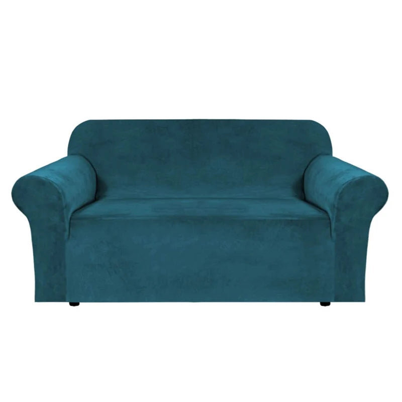 Double Seat High Stretch Velvet Sofa Cover Chair Cover Skid Resistance Furniture Protector Stretch Fabric Super Soft Couch Cover MegaBDM