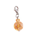 Manufacturer Custom Simple Cute Ball Keychain Natural Citrine Crystal Ball Pendant Jewelry Keychain