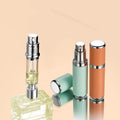 Portable Mini 5ml Aluminum Perfume Bottle PU Leather Travel Bottom Pump Sprayer Filled Essence Perfume Atomizer Bottles