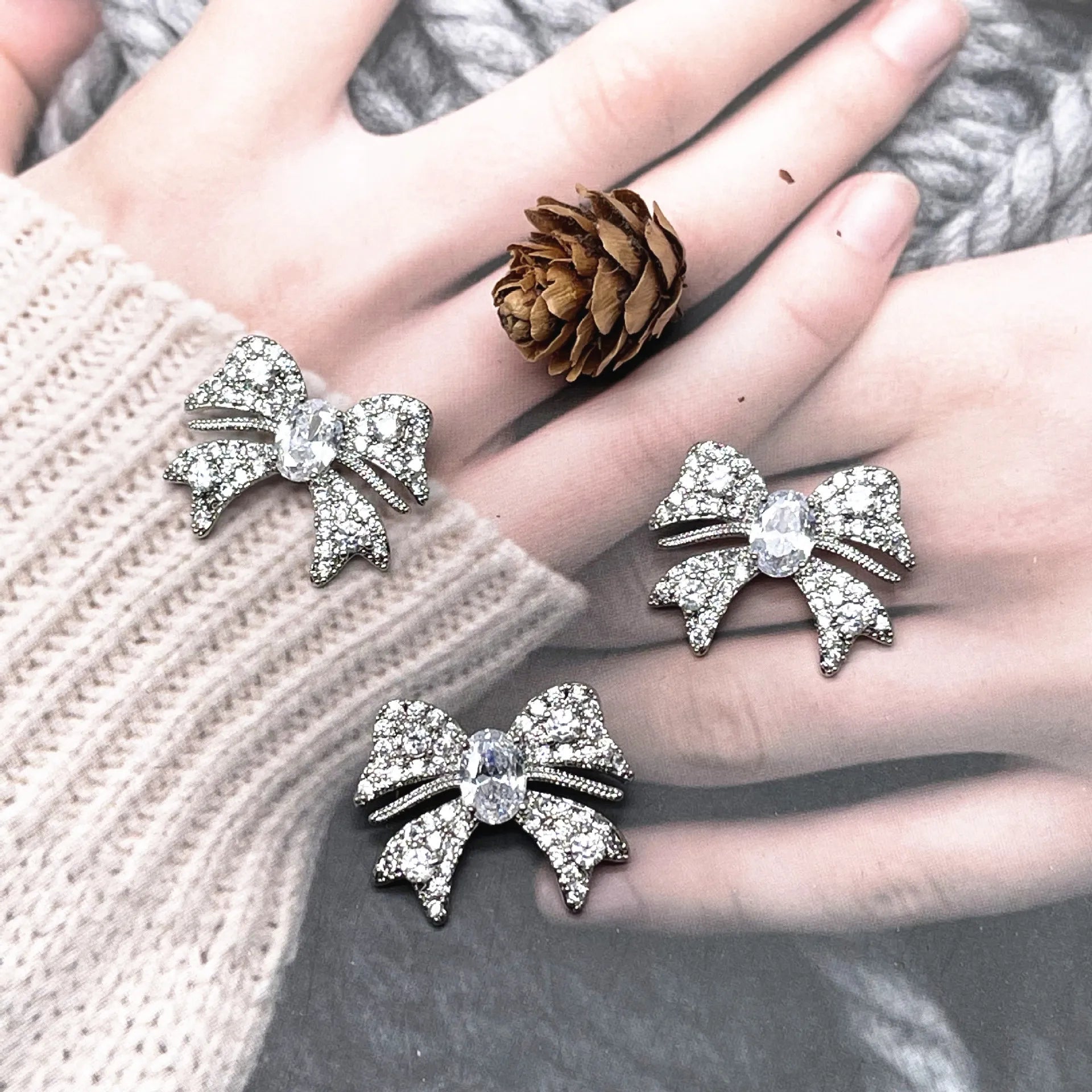 Novel Design Rhinestone Buckle Metal Shank Button Shape Butterfly Zircon Buttons Diy Decor Clothes Denim for Women Coat