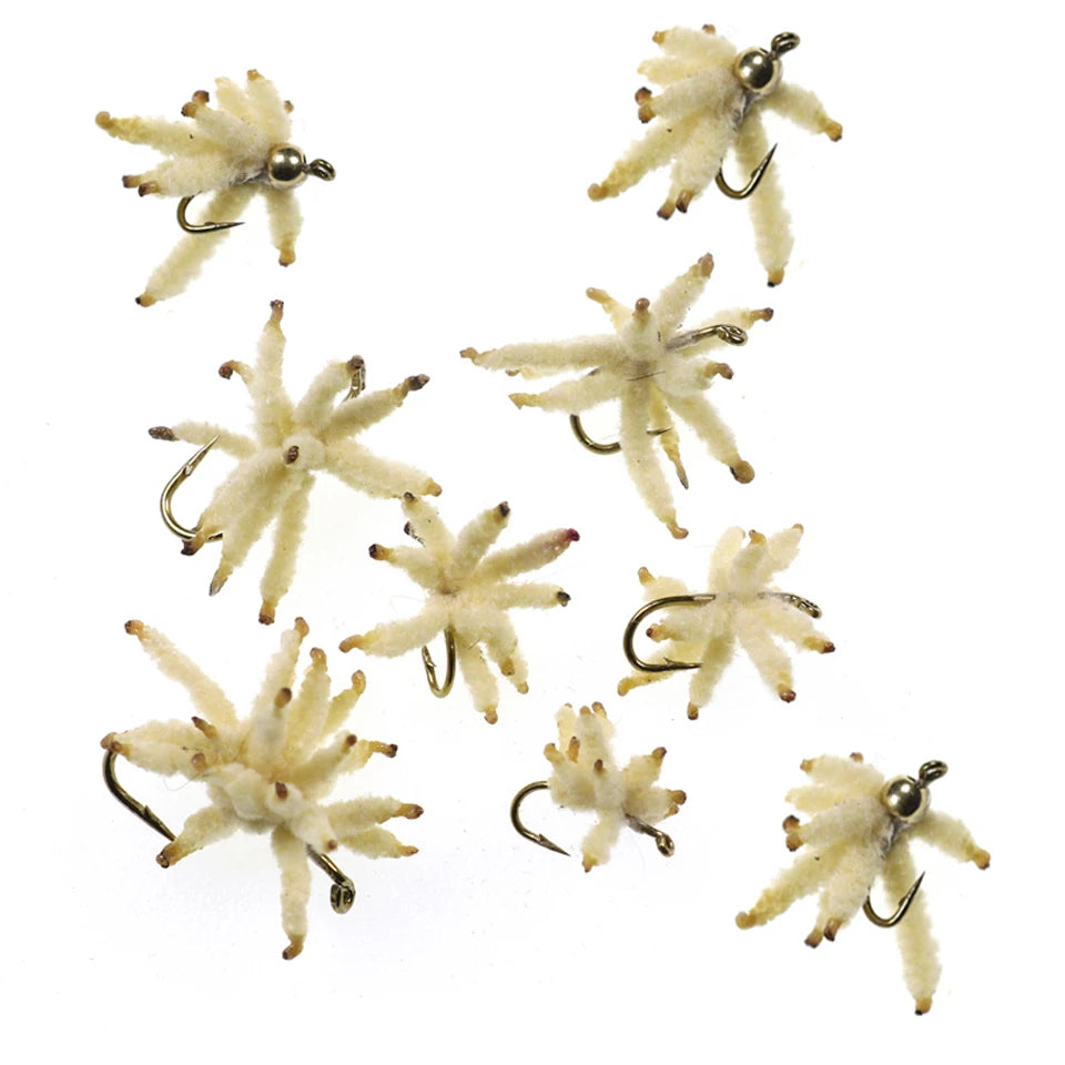 White Cluster Maggots Worm Lure Bait for Trout Carp Perch Fishing Fly Insect Lures Fishing Tackle Lure Hook