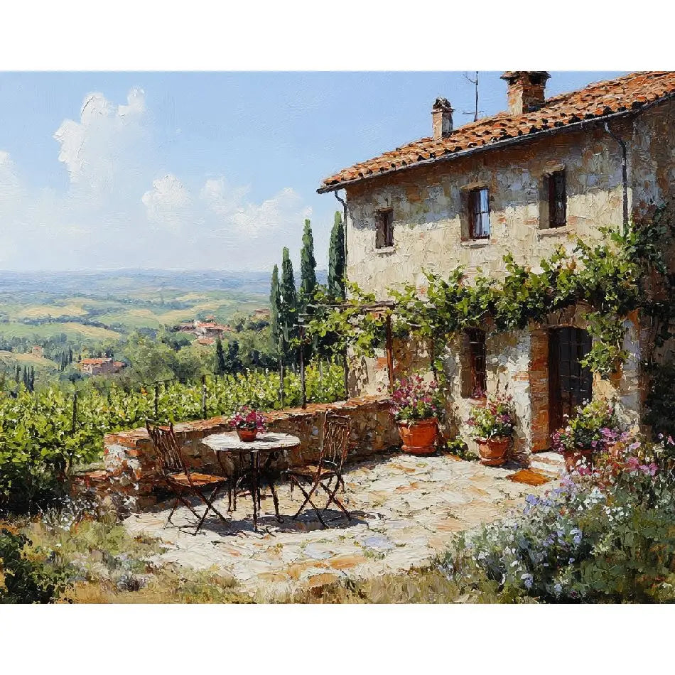 CHENISTORY Diy Paint by Numbers for Adults Kits House Handpainted Picture Coloring by Numbers for Home Decors