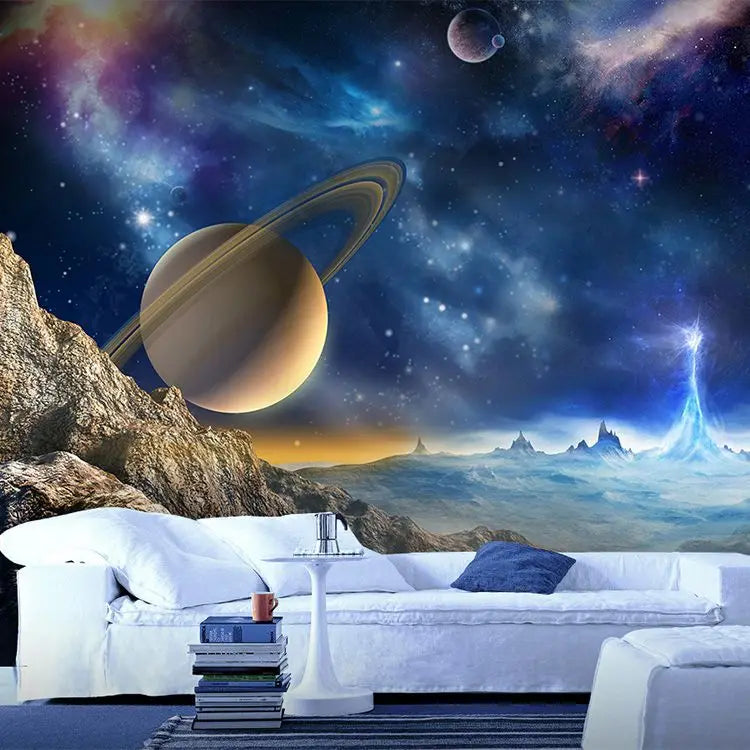 3D Background Wallpaper Ktv Bar Box Room Decoration Wall Covering Technology Starry Sky Ceiling Wallpaper
