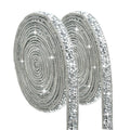 Hot Selling Solid Resin Rhinestone Ribbon Hot Fix Crystal Appliques Beaded Rhinestone Ribbon Tape