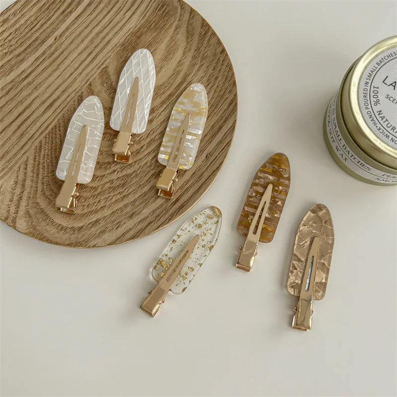 Cute Makeup Hair Sectioning Clips Chinese Style Made of Metal and Resin