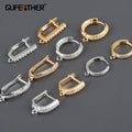M806  10pcs/lot Wholesale Metal Zircon Diy Earrings Clasp Hooks for Women Jewelry Making Accessories