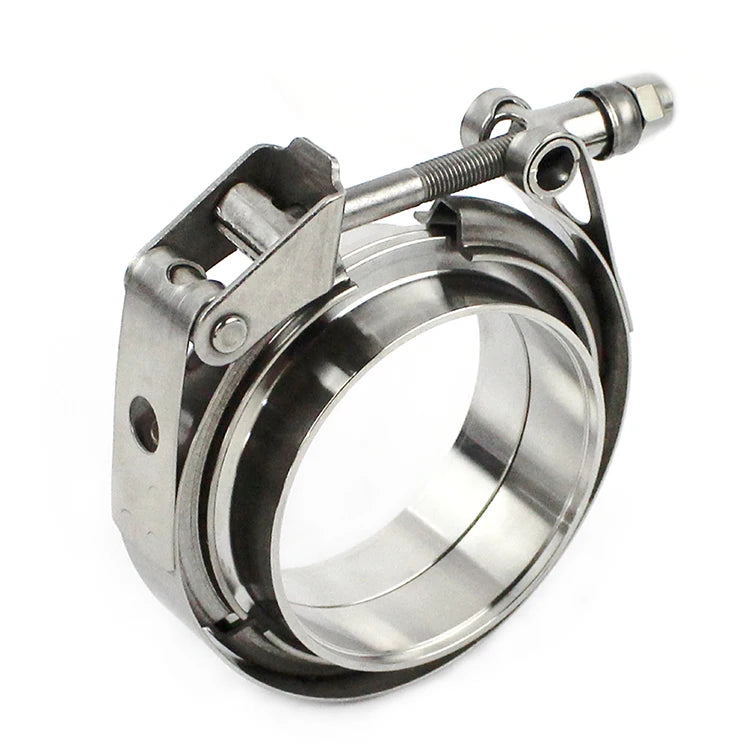 Muffler Exhaust Pipe Clamp Clips 3.0 Inch Exhaust Band Clamp Quick Release v Band Clamp with Flanges v Band Clamp 76mm