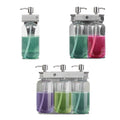 Hotel Hands Free Wall Mount Triple Shampoo and Soap Dispenser Soap Bottle Stainless Steel With Key Lock
