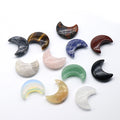 Natural Moon Gemstone Carved Crystals Stone Healing Energy Pocket Figurine Home Decorative DIY Jewelry Making