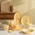 INS Style Korean Creative Ceramic Plate Bread Croissant Tableware Waffle Tableware