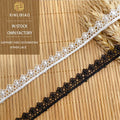 Unilateral Embroidered Polyester Silk Flower Water Soluble Lace Trim for Women's Skirts Bar Code Accessory for Clothing