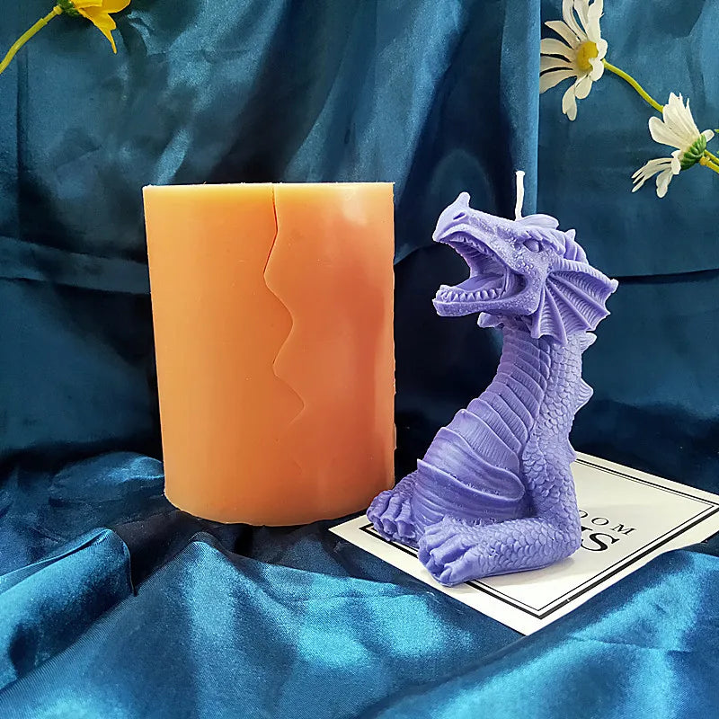 B-3169 DIY Magic Dragon Flying Dragon Candle Silicone Mold Animal Aromatherapy Candle Mold