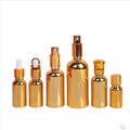 Cosmetic Electroplating Gold Essential Oil Parfum Botol Glass Serum Bottle Packaging Dropper Bottle Luxury Glass Bottle