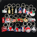 Wholesale 3D Alloy Keychain with Custom Logo Souvenir for France Italy UK Dubai Egypt Tourism Customizable Metal Keychain