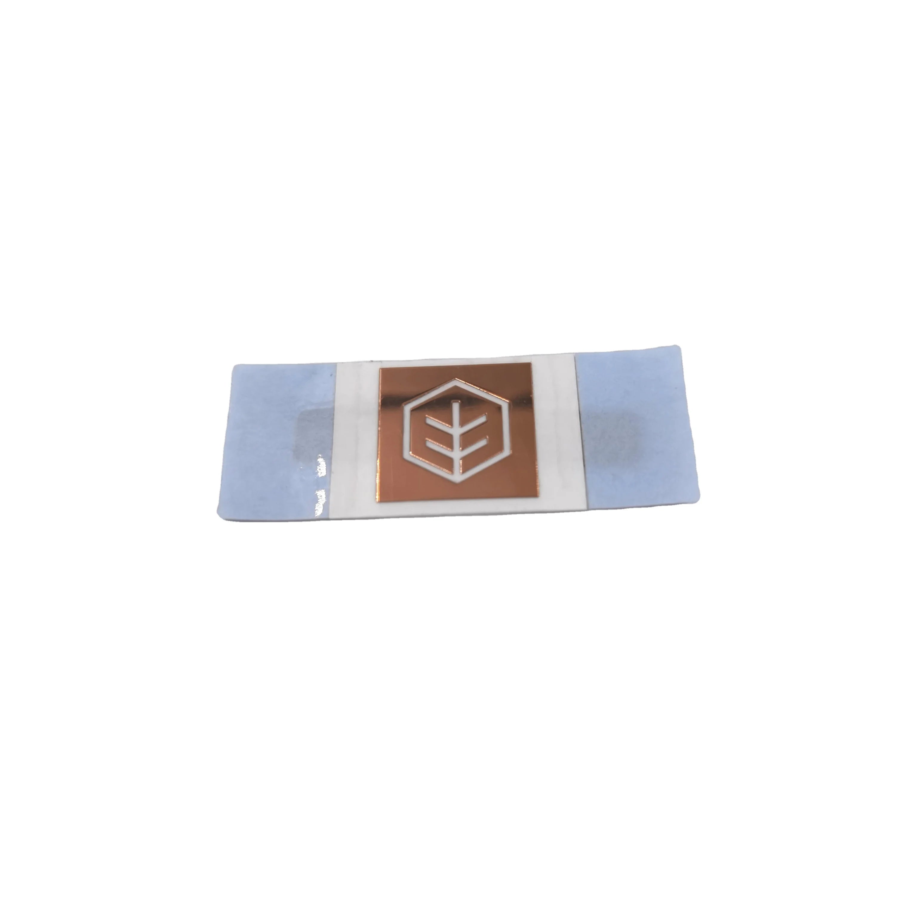 Custom Thin Metal Nickel Sticker Self-Adhesive Logo Product Transfer Label for Computer Camera Earphone Packaging Labels
