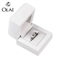 Household Wedding Proposal Gift White Ring Box Wood Wooden Ring Jewelry Packaging Box