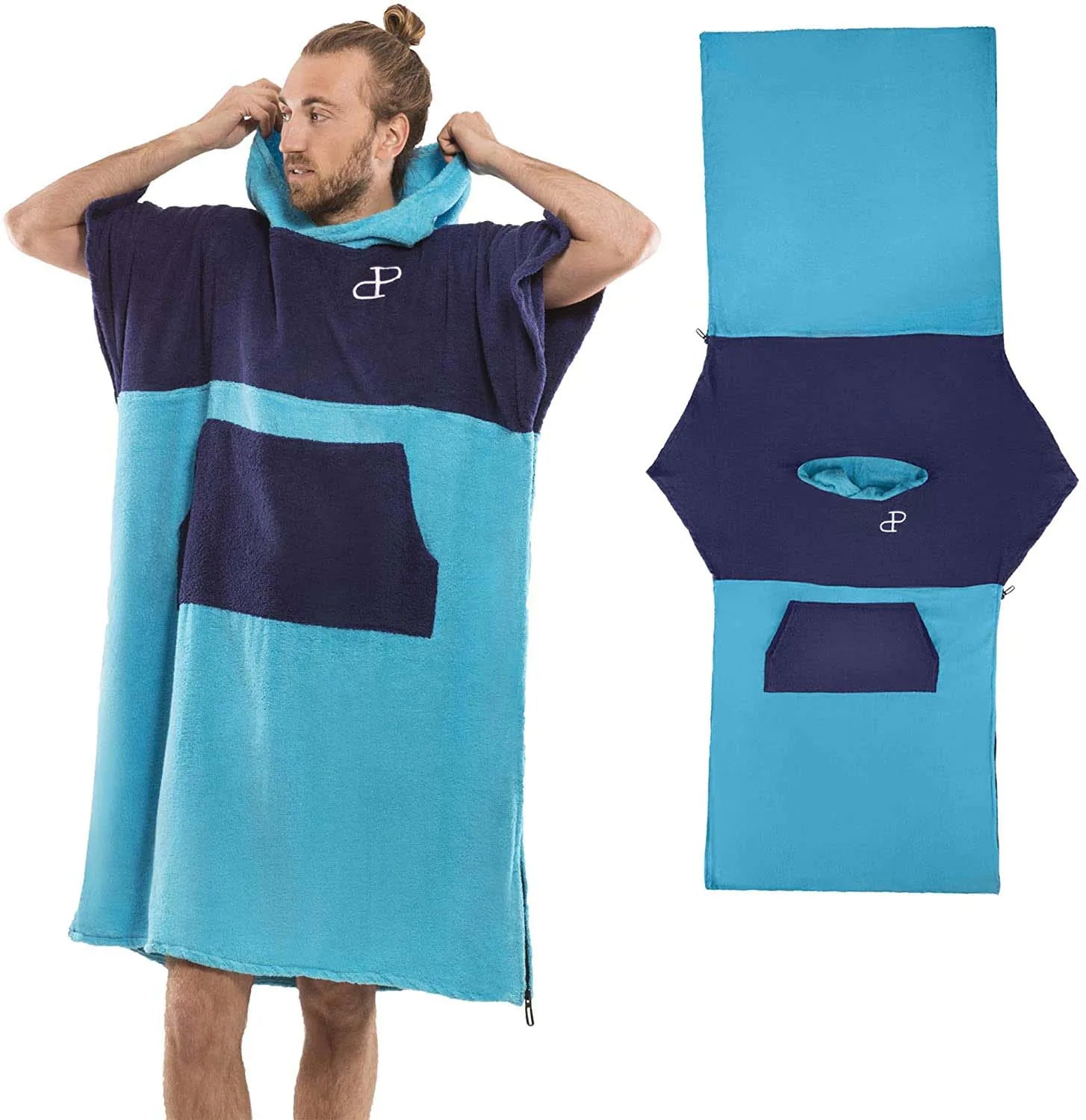 Manufacturers Wholesale Custom Changing Dry Surf Robe Summer Beach Hooded Towel Poncho Pattern for Adult