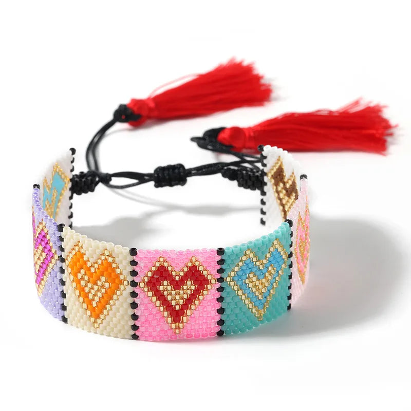 Wholesale New Colorful Miyuki Bead Bracelet for Women Handmade Fashion Charm Bracelets Rainbow Jewelry