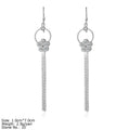 925 Silver Sparkle Wedding Earring Jewelry Colorful Tassel Flower Drop Stud Earrings for Women 18k Chain Earrings