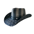 Adult Wholesale Straw Cowboy Hat USA American Flag Painting Texas Western Cowboy Paper Straw Hat for Men
