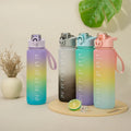 Reusable Plastic Sports Water Bottle with Leak-Proof Flip Top Lid Direct Drinking and Camping Applicable