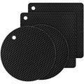 Microwave Oven Non-Slip Heat Resistant Pot Round Non-slip Pot Holders Food Grade Silicone Trivet Mats for Hot Pots and Pans