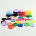 Cheap Price Simple Style Two Hole Four Hole Round Mixture Solid Candy Colorful Smooth Sewing Resin Diy Buttons