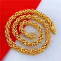 Dubai Popular Cloth Pattern Necklace Dragon Head Simulated Vietnam Alluvial Gold Imitation Men's Domineering Gold-Plated Chain