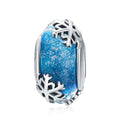 2025 925 Sterling Silver Winter Snowflake Crystal Beads Charm for Bracelet & Necklace Jewelry Making Gift for Women-SCC862