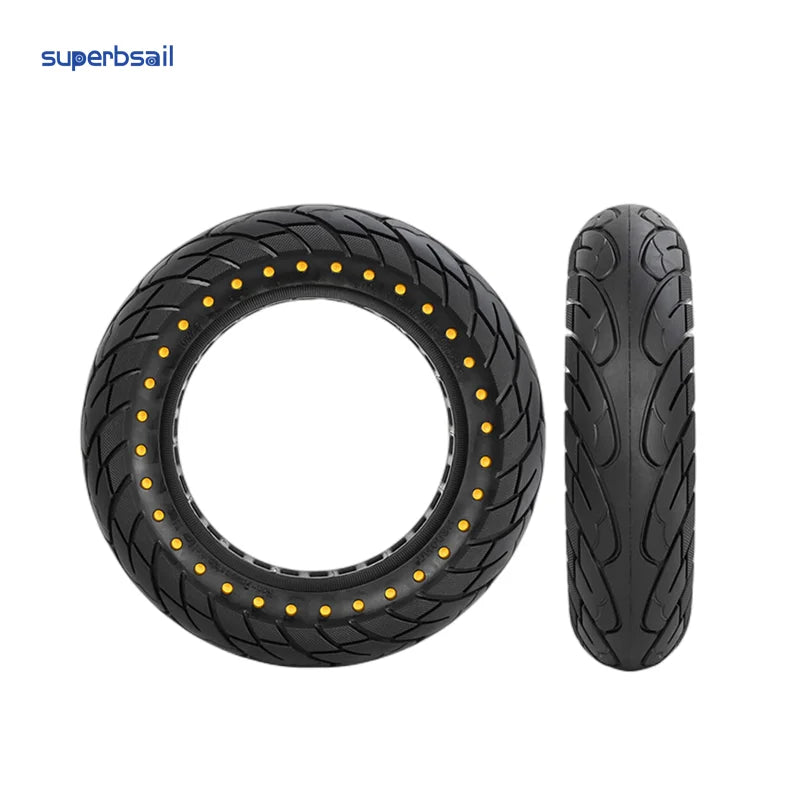 Superbsail 10-Inch Thickened Vacuum Tire 10*2.5 Honeycomb Solid Rubber for Electric Scooter Accessories