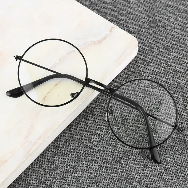 SKYWAY Vintage Female Male Optical Eyeglasses Round Frame Anti Blue Light Blocking Eye Glasses