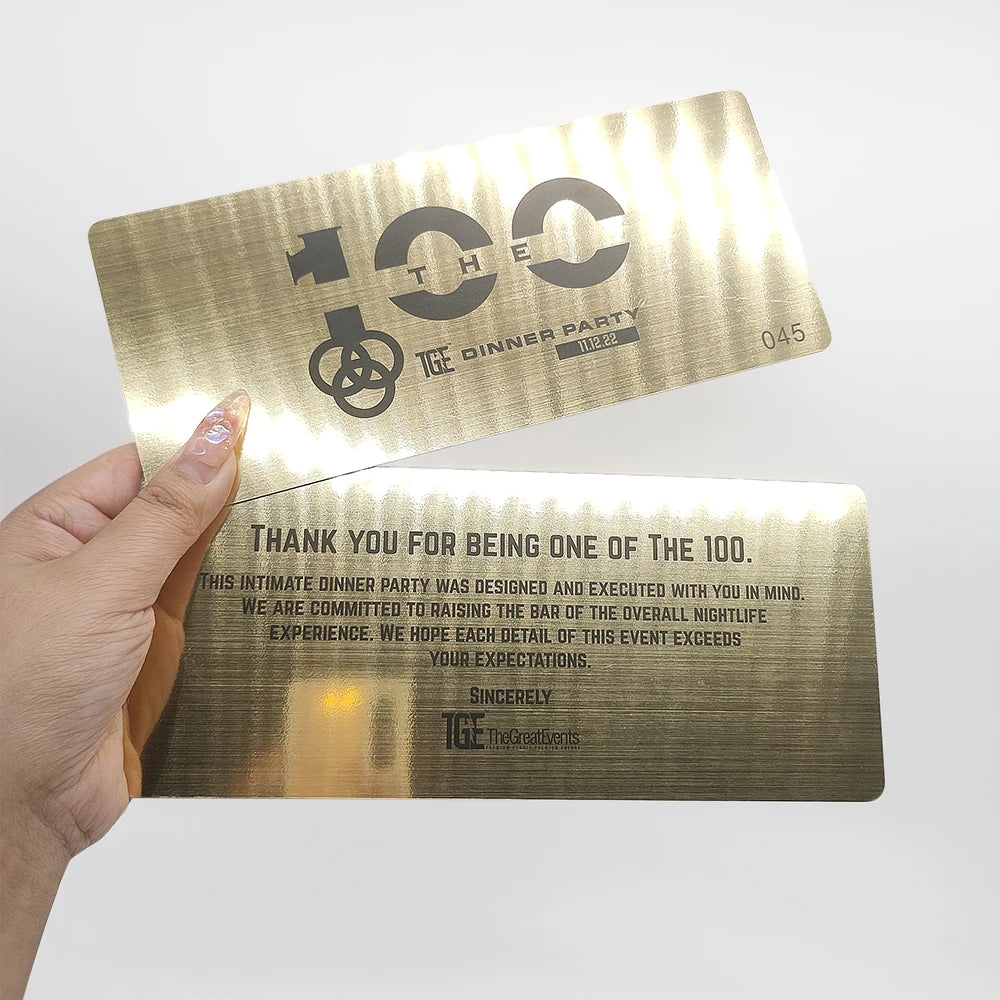 Custom Luxury Brush PVC Card Metal Effect Business Card