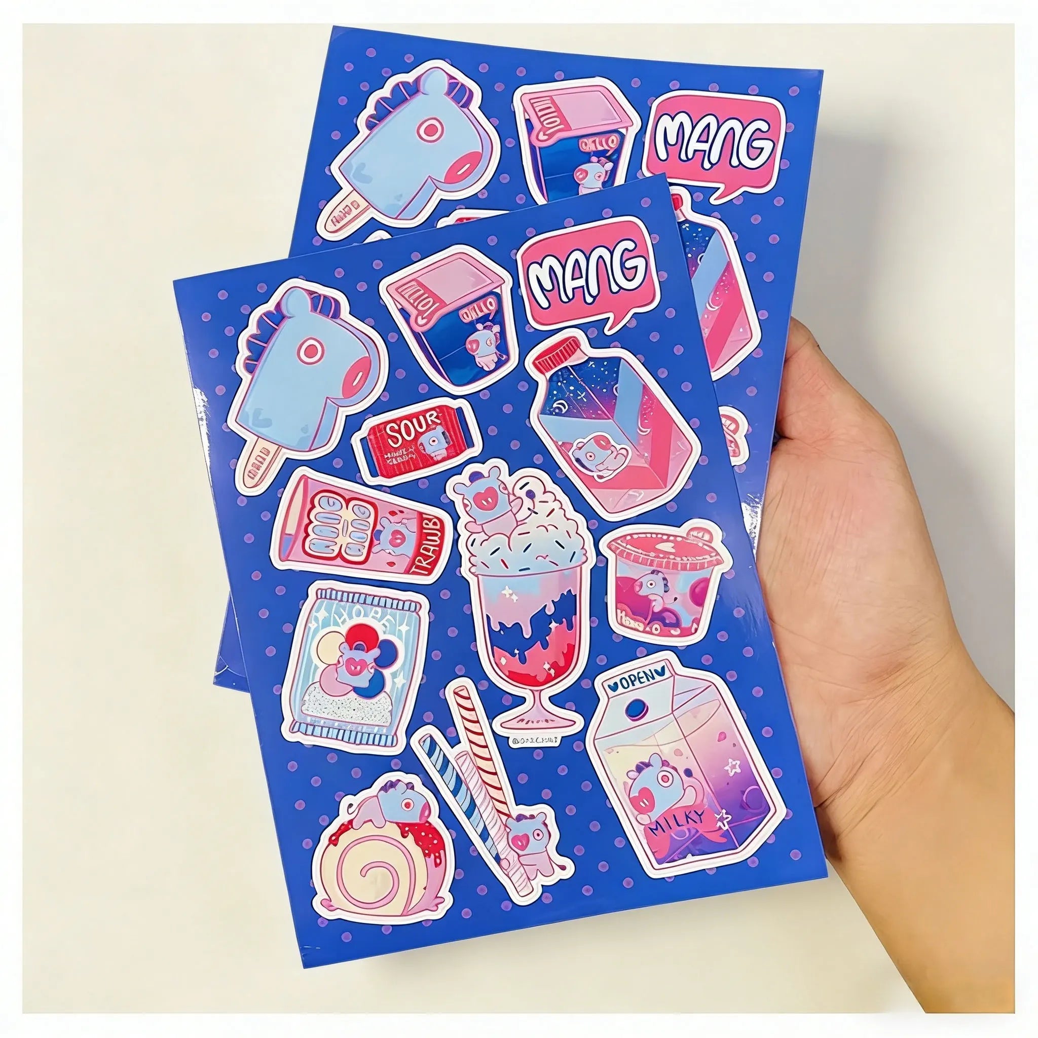 Custom Printed Waterproof UV-Resistant Adhesive Vinyl Decal Die Cut Logo Sticker for Promotional Use