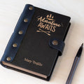 Wooden Personalized Diary Gift Travel Journal Custom Engraved logo A6 Wood Cover Diary Message with Leather Button Notebook