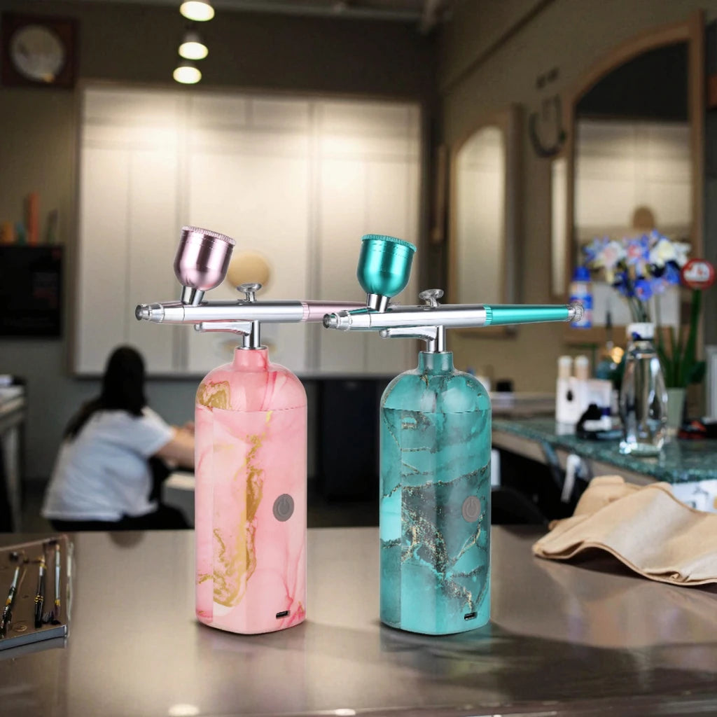 Double Action Copper ABS Cake Airbrush Compressor with Nail Art Spray for Cake Decorating