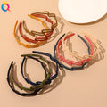 QIYUE Korea Vintage Style Hair Bands Solid Colors Personality Design Factory Wholesale Cheap Plastic Hair Accessories for Women