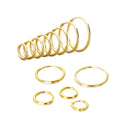 SP Fine Jewelry Multi Sizes 18K Gold Plated 925 Sterling Silver 1.3-1.5MM Thin Elegant 6-15MM Hoop Earrings