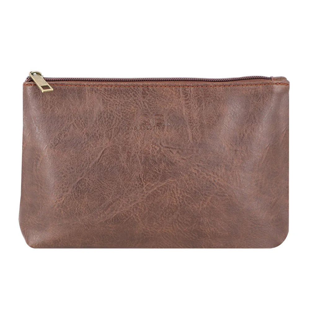 Customized PU Leather Pouch Travel Toiletry Bag Pu Leather Custom Color Washed Case for Women