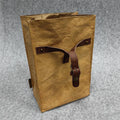 Custom Reusable Food Grade Cooler Bag Decorative Recycled Rolled Top Washable Kraft Paper Lunch Bag
