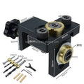 3 in 1 Adjustable Doweling Jig Woodworking Pocket Hole Jig With 8/15mm Drill Bit for Drilling Guide Locator Puncher Tools
