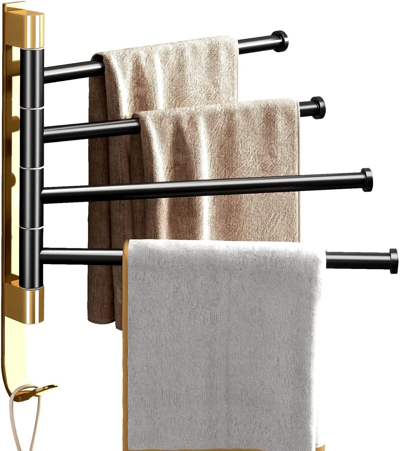 Modern Stainless Steel Wall Mounted Bathroom Towel Shelf Double Towel Bars Rack Above Toilet