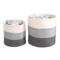Cotton Rope Woven Storage Basket Collapsible Laundry Hamper Basket Clothes Storage and Blankets Laundry Room Organizing