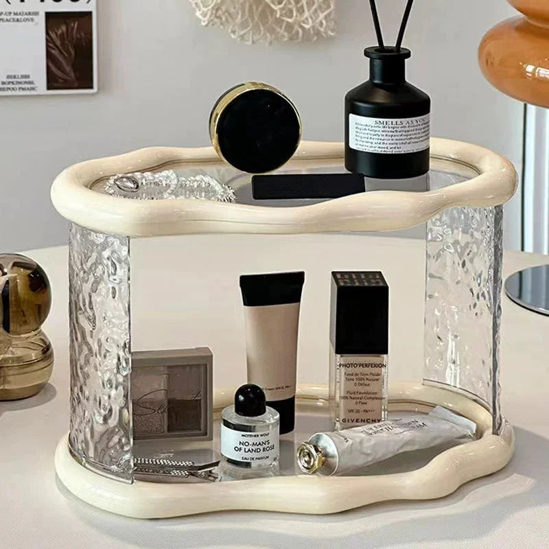 OWNSWING Bathroom Countertop Organizer 2 Tier Bathroom Organizer and Storage Vanity Organizer Standing Holder Shelf