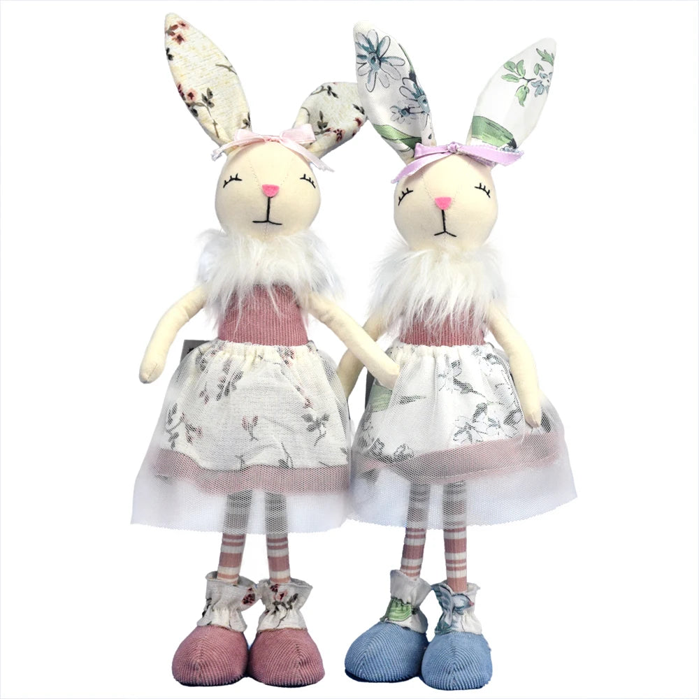 Handmade Easter Decoration Indoor 2026 Handcraft Rabbit Gifts Standing Long Ear Stuffed Plush Bunny