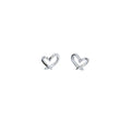 Fashion New Hot Sell Trendy 925 Sterling Silver Stud Earrings for Women Real Silver Heart  Ear Studs Initial  Earrings